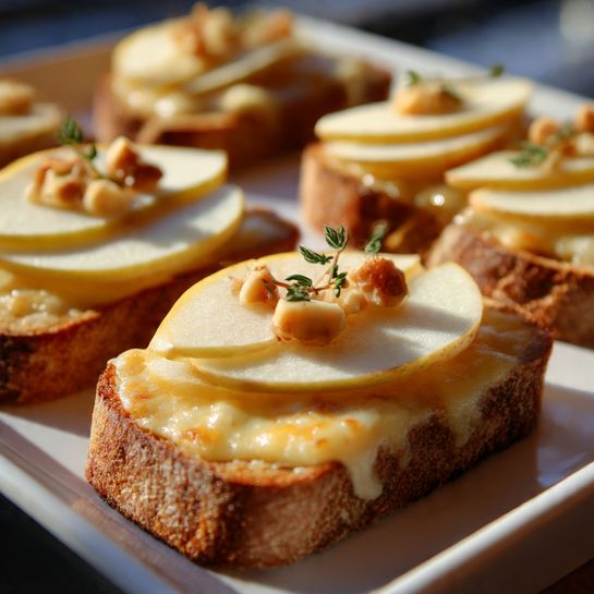 Apple, Cheddar & Hazelnut Crostini Recipe - Recipe Image