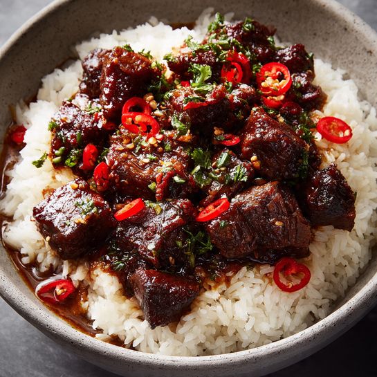 Jamaican Curry Goat with Coconut Rice Recipe - Recipe Image