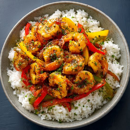 Shrimp and Pepper Stir-Fry Recipe - Recipe Image