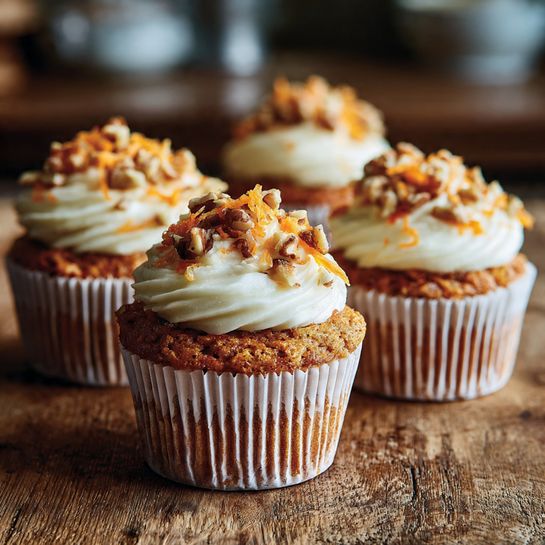 Homemade Christmas Yoghurt Carrot Cake cupcakes recipe
