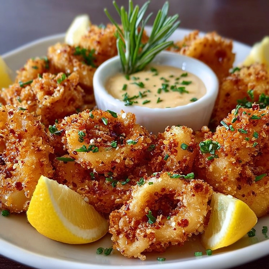 Lemon Garlic Calamari with Aioli Recipe - Recipe Image