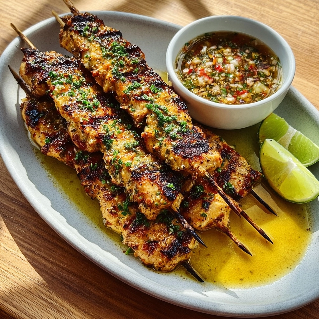 Coconut Lime Grilled Chicken Skewers Recipe