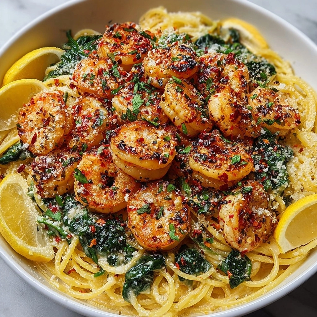 Shrimp Alfredo with Spinach Recipe