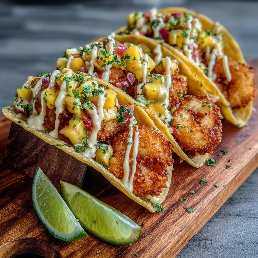 Coconut Shrimp Tacos with Mango Salsa Recipe 2 Coconut Shrimp Tacos with Mango Salsa Recipe - Recipe Image
