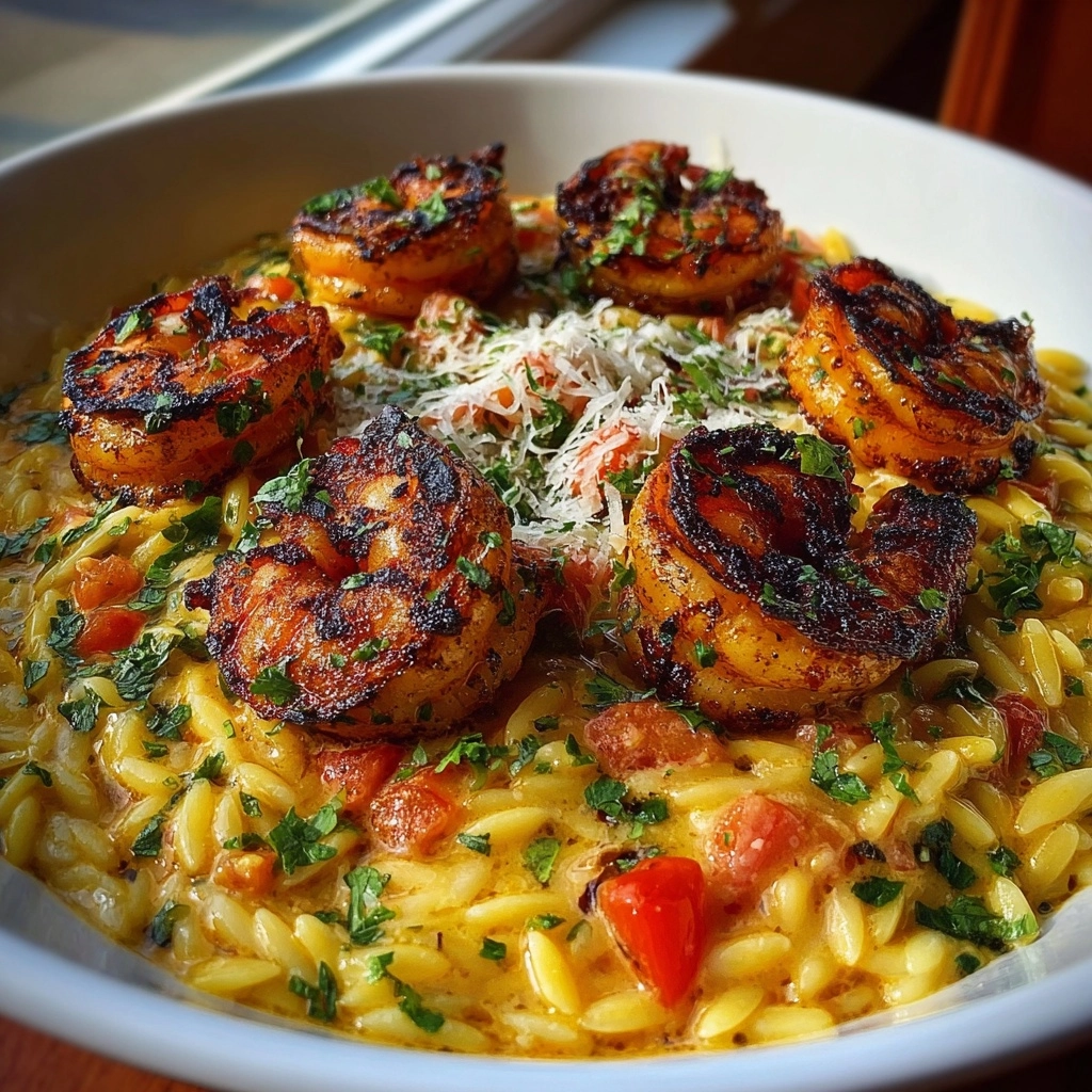 Creamy Cajun Shrimp Orzo Recipe 2 Creamy Cajun Shrimp Orzo Recipe - Recipe Image