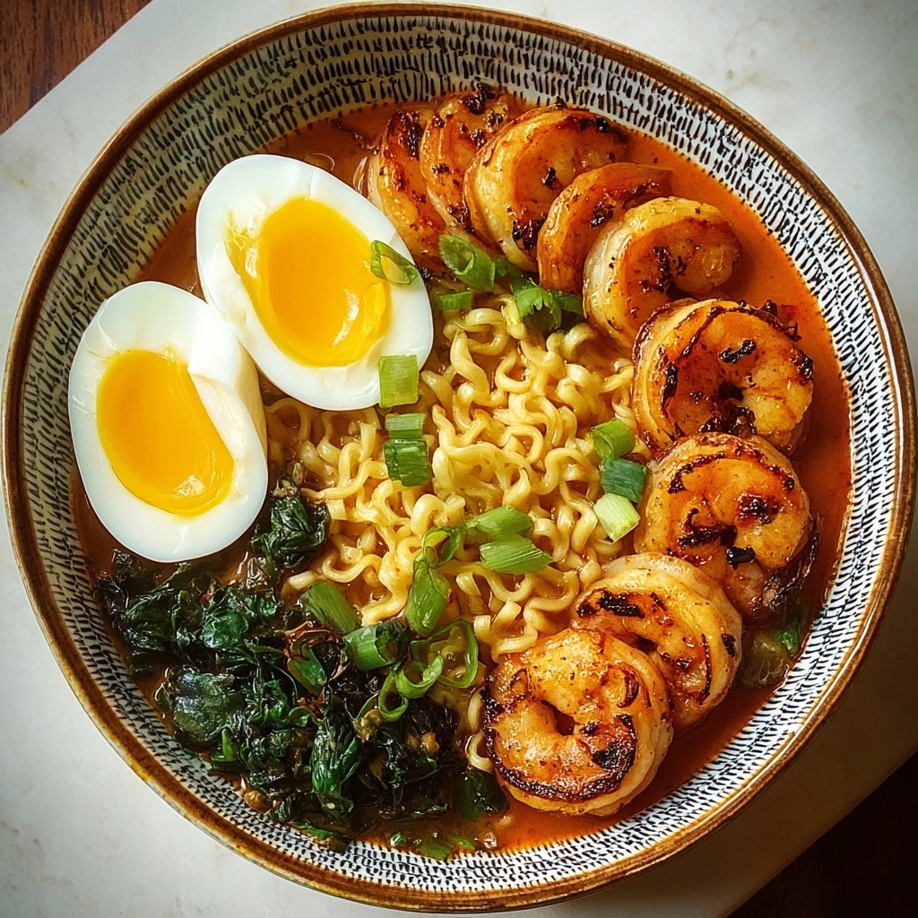Shrimp Ramen with Soft-Boiled Egg Recipe
