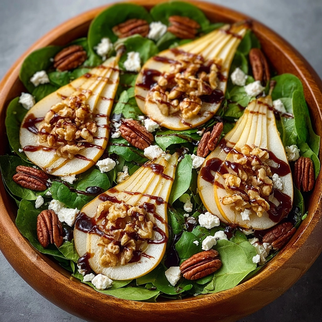 Warm Pear & Goat Cheese Harvest Salad Recipe - Recipe Image