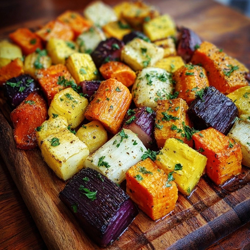 Honey Dijon Roasted Root Vegetables Recipe - Recipe Image
