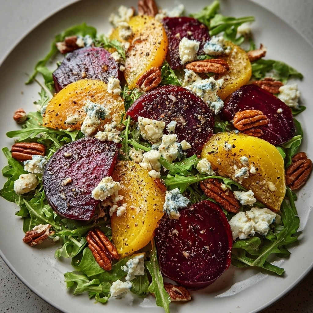 Roasted Beet & Pear Salad with Feta Recipe - Recipe Image