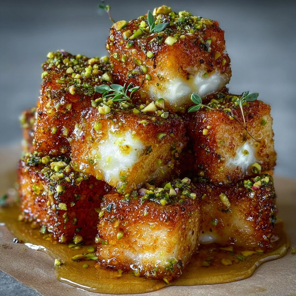 Pistachio-Crusted Brie Bites Recipe - Recipe Image