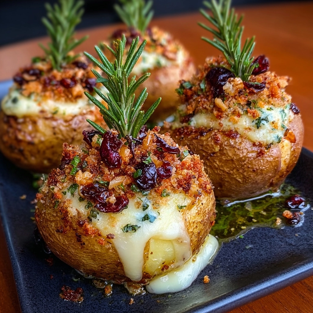 Stuffed Pears with Brie, Cranberries & Crunchy Pecan Crust Recipe - Recipe Image