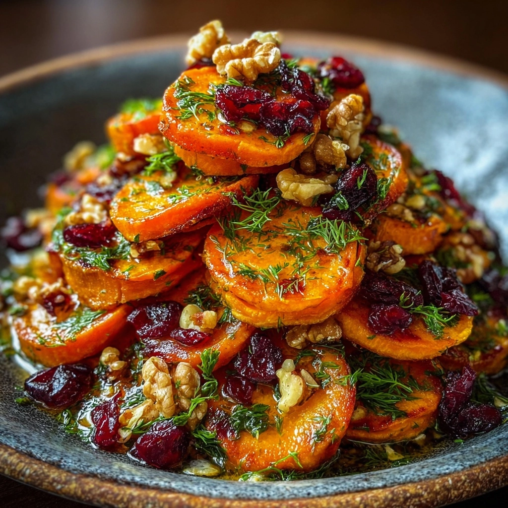 & Carrot with Walnuts & Cranberry Glaze Recipe