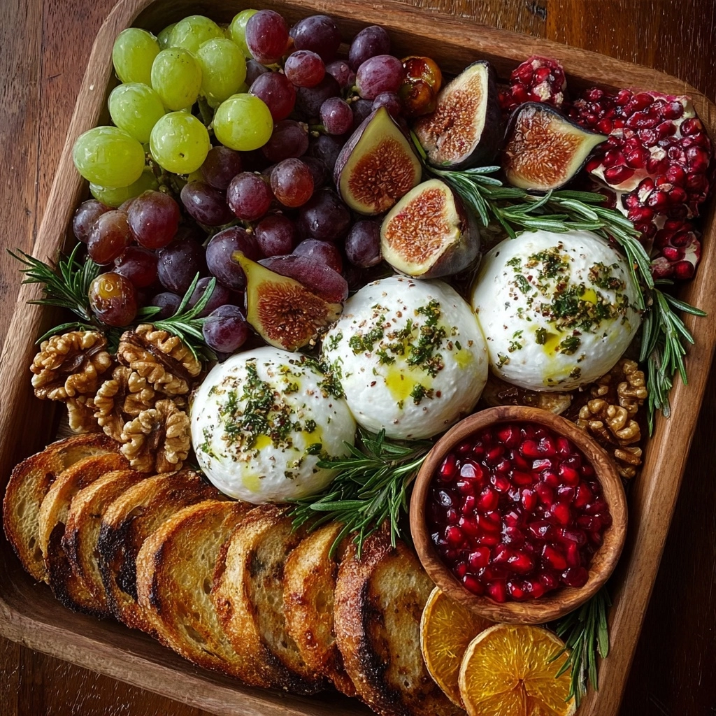 Holiday Burrata Board with Honeyed Fruit Recipe