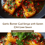 Garlic Butter Cod Strips with Sweet Chili Lime Sauce Recipe