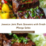 Jamaican Jerk Pork Skewers with Mango Salsa Recipe