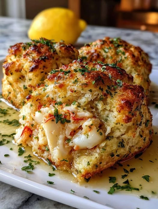 Garlic Butter Lobster-Stuffed Biscuits Recipe
