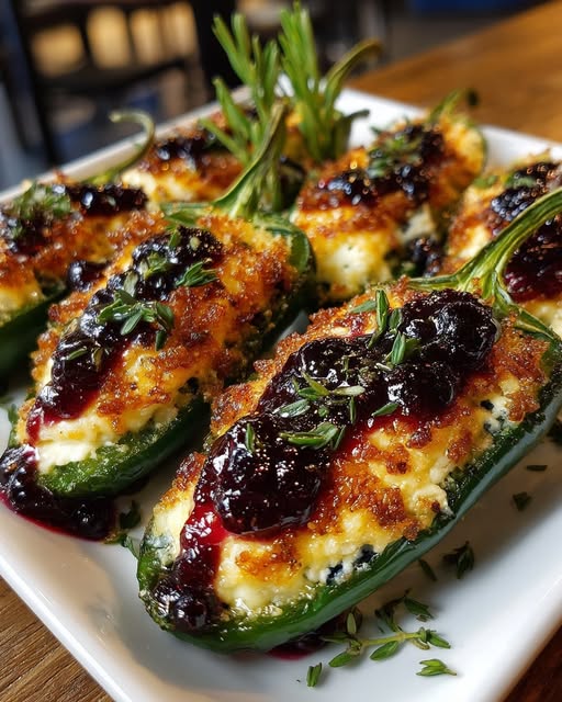 Blueberry Brie Jalapeño Poppers Recipe