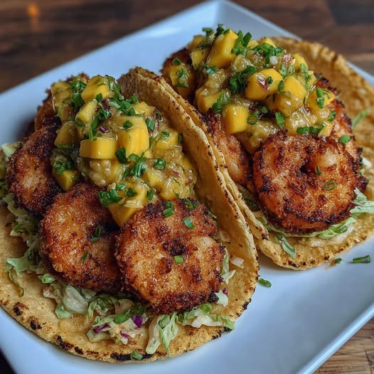Coconut Shrimp Tacos with Mango Salsa Recipe