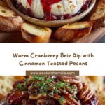 Warm Cranberry Brie Dip with Cinnamon Toasted Pecans Recipe
