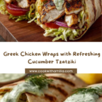 Greek Chicken Wraps with Cucumber Tzatziki Sauce Recipe