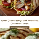 Greek Chicken Wraps with Cucumber Tzatziki Sauce Recipe