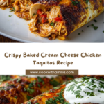 Crispy Baked Cream Cheese Chicken Taquitos Recipe