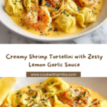 Shrimp Tortellini with Lemon Garlic Cream Sauce Recipe