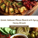 Greek Halloumi Mezze Board with Chili Honey Drizzle Recipe