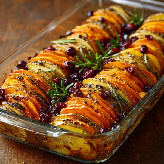 Carrot Bake with Cranberry-Honey Drizzle Recipe - Recipe Image