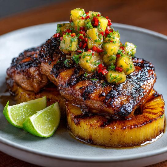 Caribbean Jerk Chicken with Pineapple Salsa Recipe 2 Caribbean Jerk Chicken with Pineapple Salsa Recipe - Recipe Image