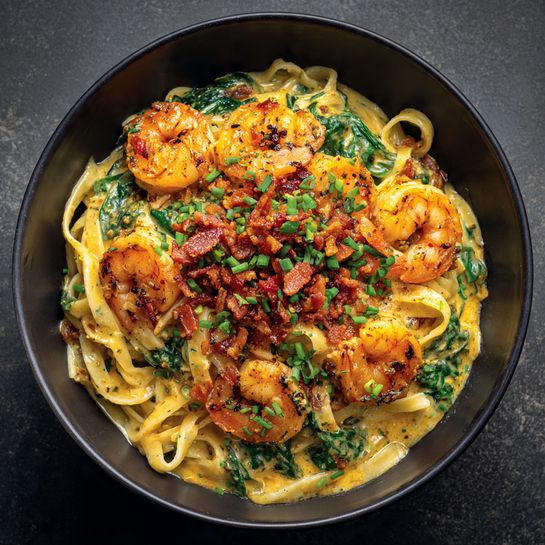 Shrimp Alfredo with Spinach Recipe