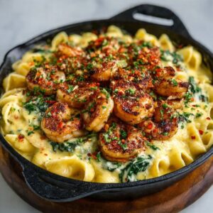 Shrimp Alfredo with Spinach Recipe
