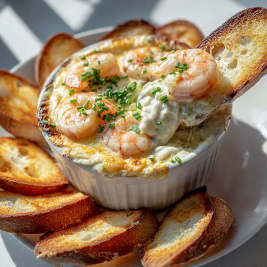 Cheesy Shrimp & Crab Bake Dip Recipe - Recipe Image