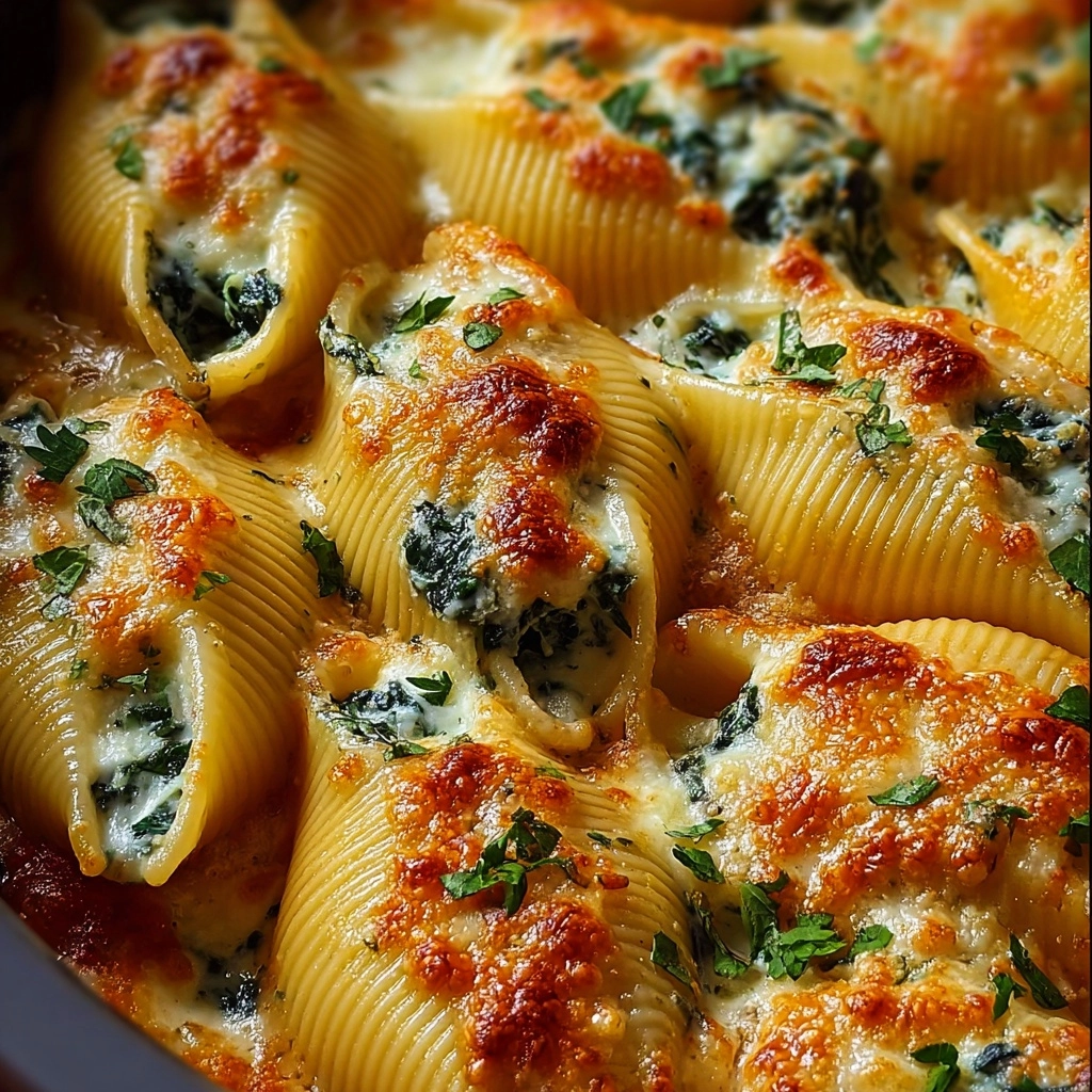 Spinach and Ricotta Stuffed Shells Recipe - Recipe Image