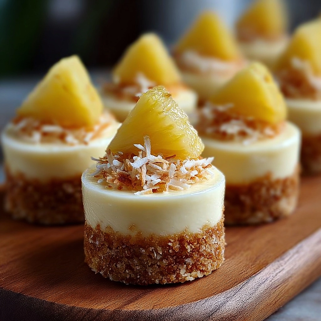 Mini Pineapple Coconut Cheesecakes Recipe - Recipe Image