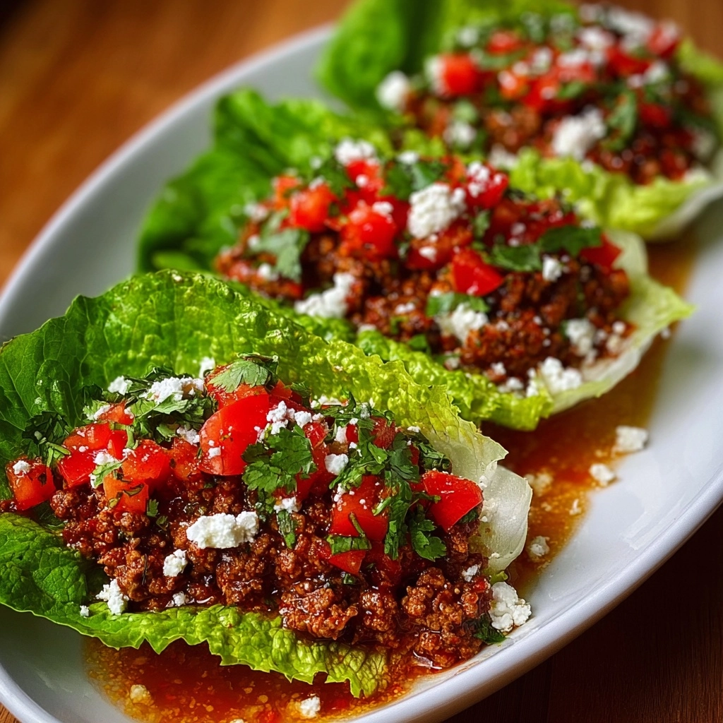 Mediterranean Ground Beef Lettuce Wraps Recipe - Recipe Image