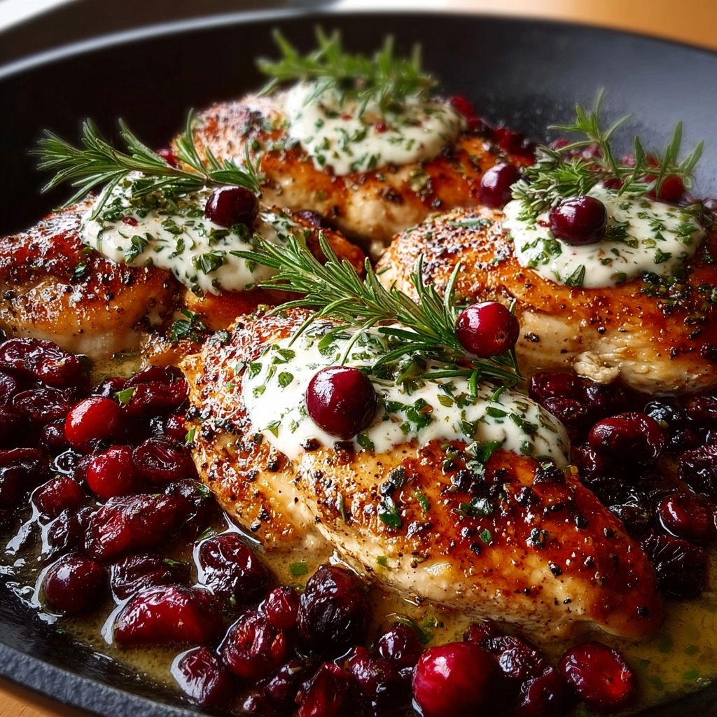 Italian Basil Chicken with Burrata & Roasted Cranberries Recipe
