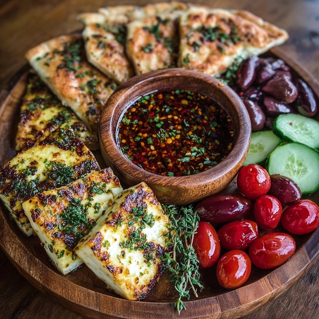 Hot Honey Feta & Crispy Flatbread Chips Recipe - Recipe Image