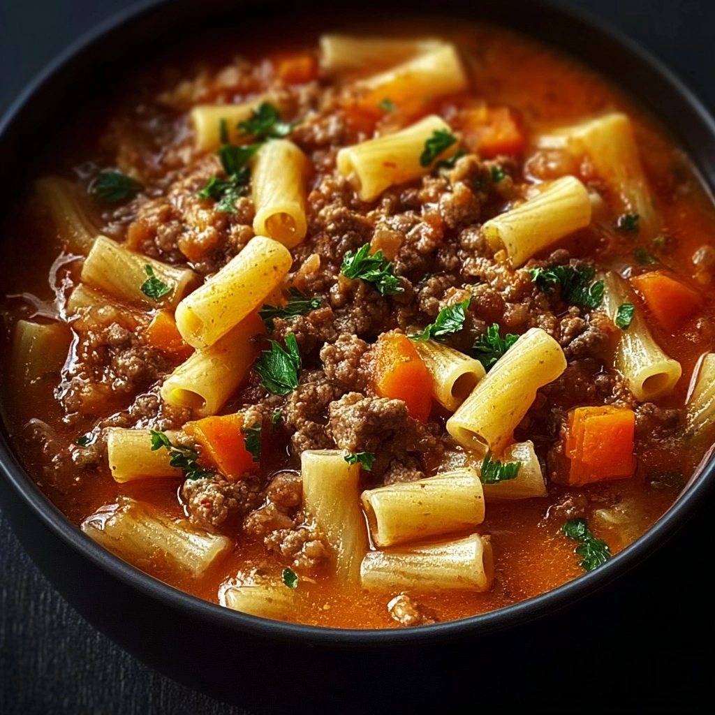Hearty and Flavorful Goulash with Ground Beef and Macaroni Recipe 2 Hearty and Flavorful Goulash with Ground Beef and Macaroni Recipe - Recipe Image