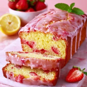 Strawberry Pound Cake with Strawberry Lemon Glaze Recipe