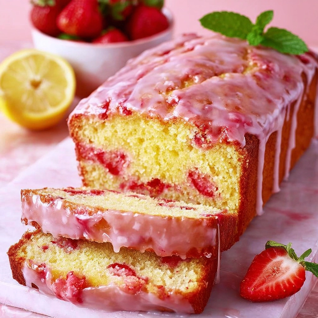 Strawberry Pound Cake with Strawberry Lemon Glaze Recipe 2 Strawberry Pound Cake with Strawberry Lemon Glaze Recipe - Recipe Image