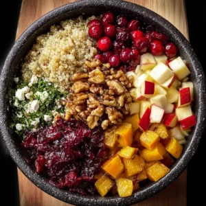 Winter Grain Bowl with Cranberries & Nuts Recipe