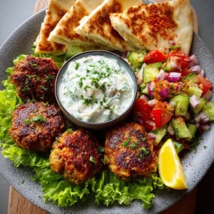 Greek Chicken Meatballs with Homemade Tzatziki Recipe