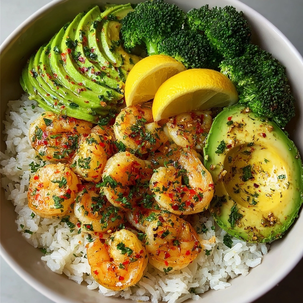 Lemon Garlic Shrimp Rice Bowl Recipe
