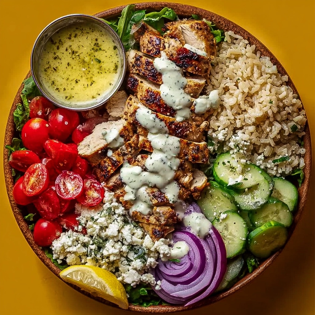 Greek Chicken Gyro Bowls with Lemon Tahini Sauce Recipe
