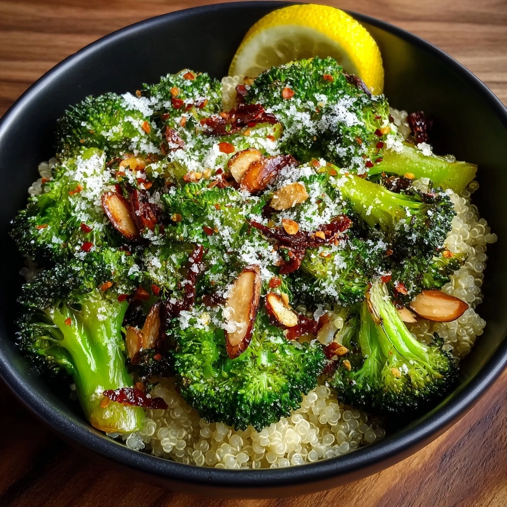 Lemon Parmesan Roasted Broccoli Bowl Recipe - Recipe Image