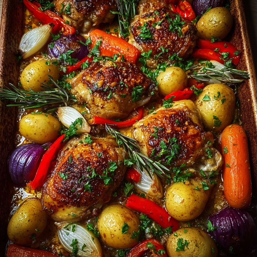 Honey Dijon Chicken Sheet-Pan Bake Recipe