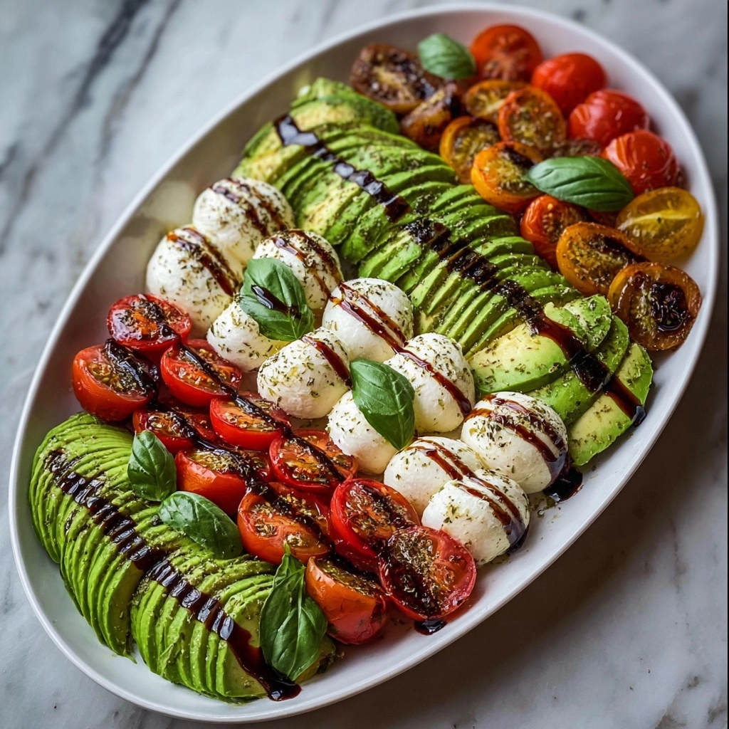 Cheesy Avocado Caprese Platter Recipe - Recipe Image
