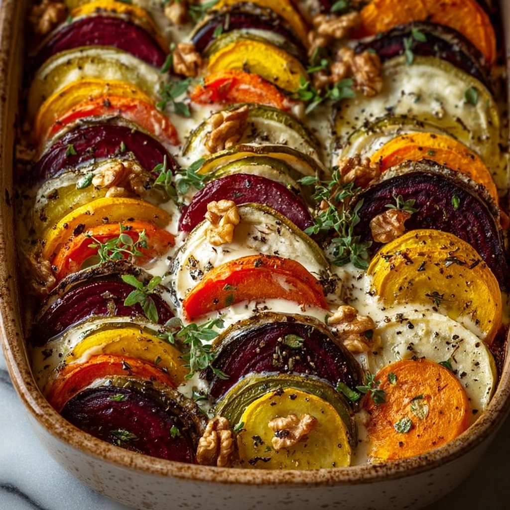 Sweet Potato & Feta Gratin with Walnuts Recipe 3 Sweet Potato & Feta Gratin with Walnuts Recipe - Recipe Image