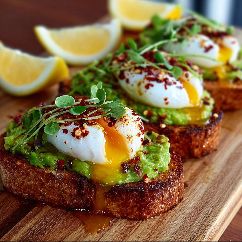 Burrata & Avocado Toasts with Hot Honey Drizzle Recipe - Recipe Image